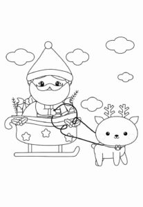 Desenho de Treno Do Papai Noel Desenho Colorir Imprimir 35