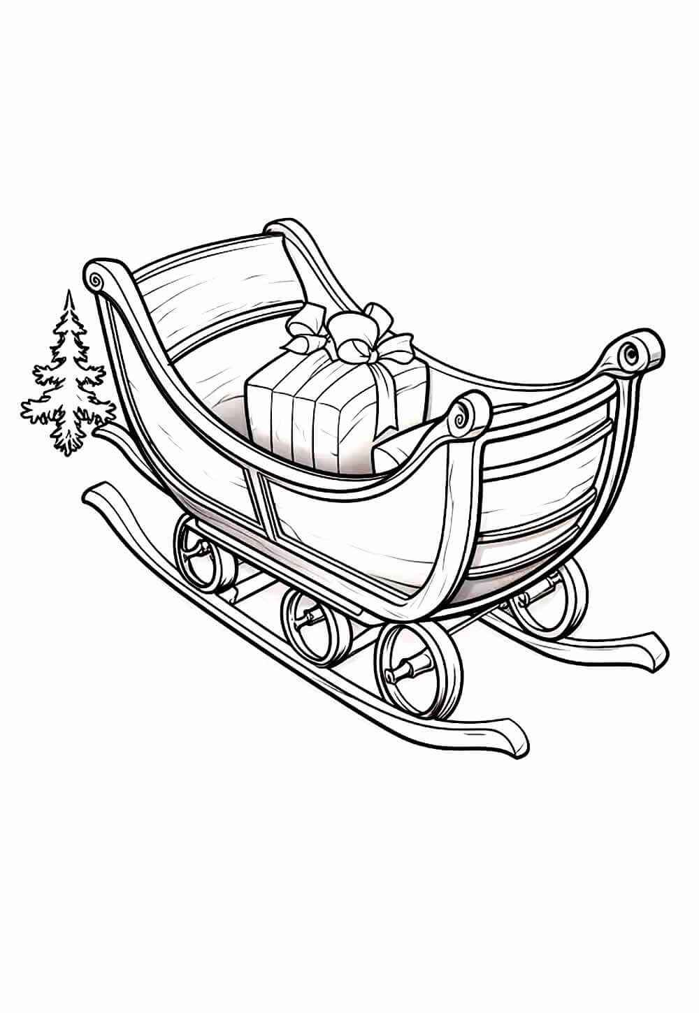 Desenho de Treno Do Papai Noel Desenho Colorir Imprimir 37