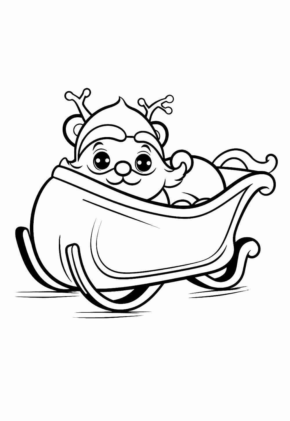 Desenho de Treno Do Papai Noel Desenho Colorir Imprimir 38