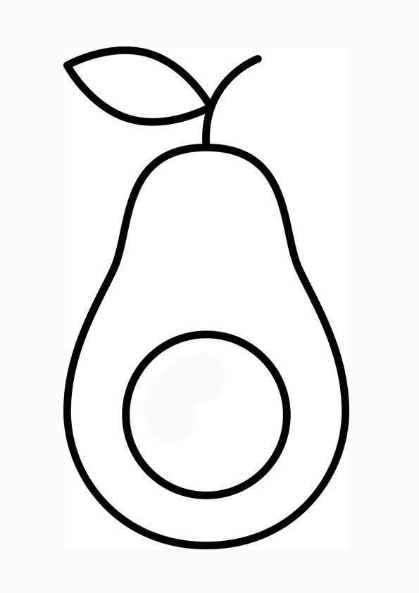 Desenho de Abacate Desenho Colorir Imprimir 01
