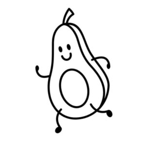 Desenho de Abacate Desenho Colorir Imprimir 02