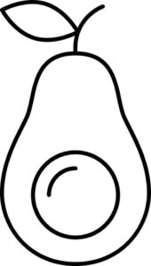 Desenho de Abacate Desenho Colorir Imprimir 04