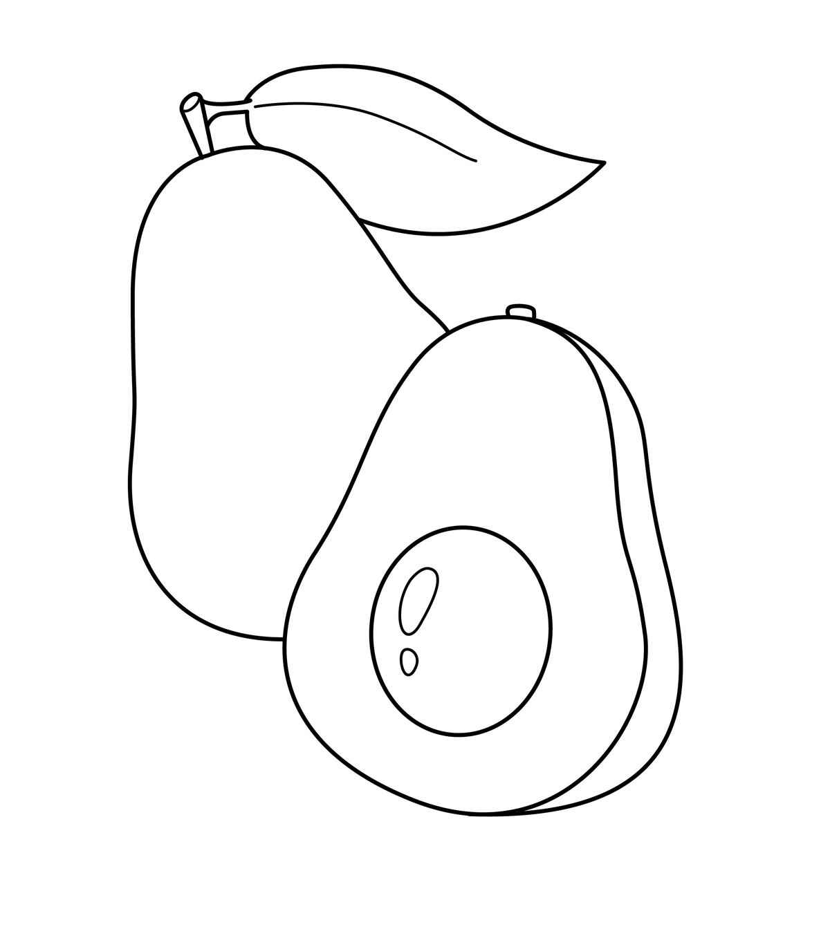 Desenho de Abacate Desenho Colorir Imprimir 08