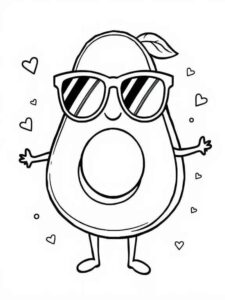 Desenho de Abacate Desenho Colorir Imprimir 11