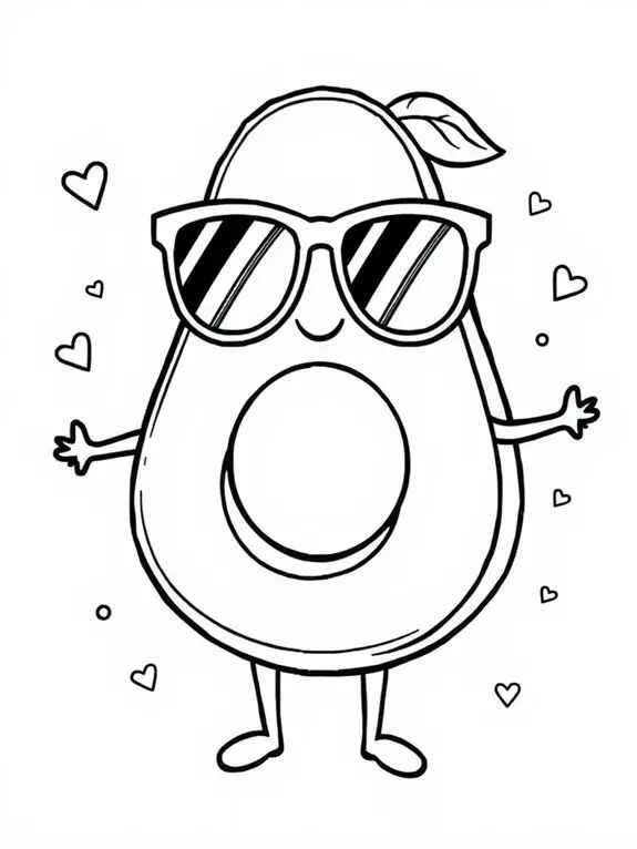 Desenho de Abacate Desenho Colorir Imprimir 11