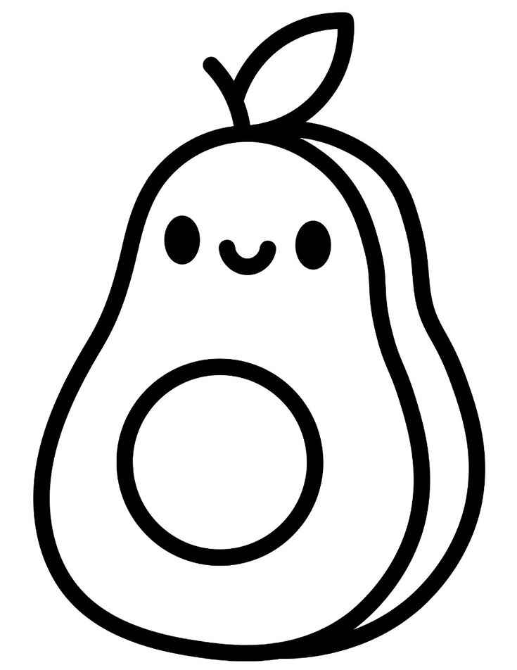 Desenho de Abacate Desenho Colorir Imprimir 13