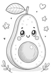 Desenho de Abacate Desenho Colorir Imprimir 15