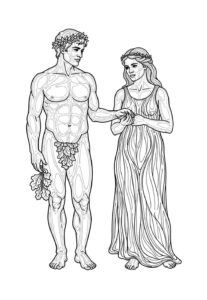 Desenho de Adão E Eva Desenho Colorir Imprimir 15