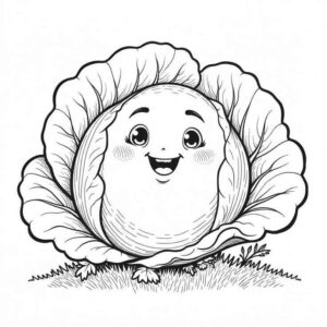 Desenho de Alface Desenho Colorir Imprimir 03