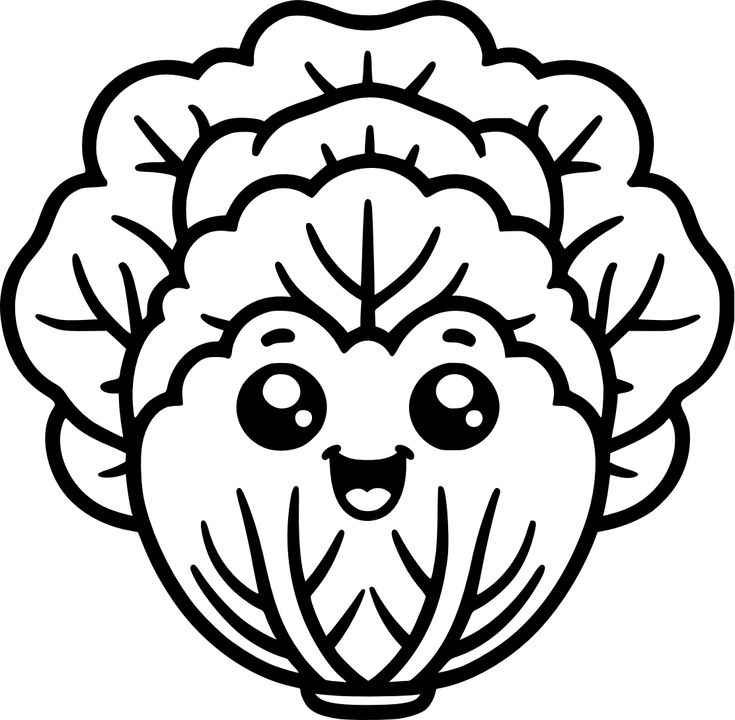 Desenho de Alface Desenho Colorir Imprimir 05