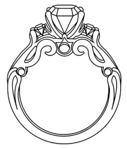 Desenho de Anel Desenho Colorir Imprimir 02