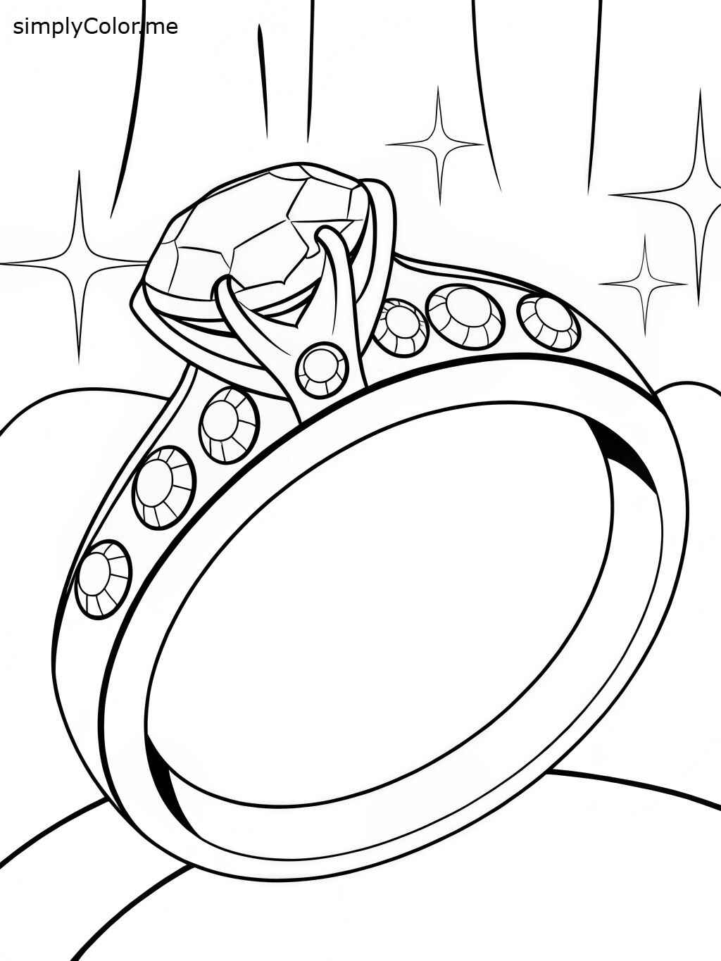 Desenho de Anel Desenho Colorir Imprimir 04