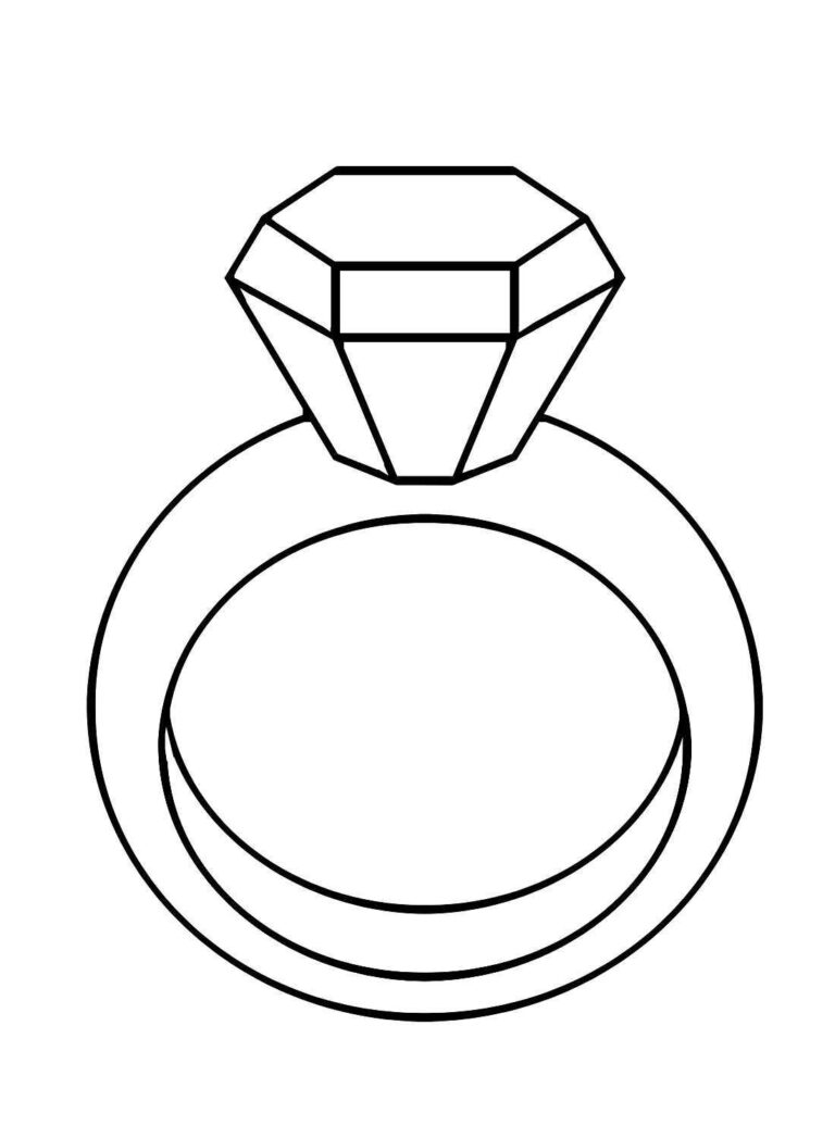 Desenhos de Anel para Imprimir e Colorir