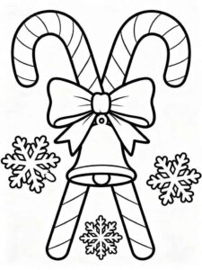 Desenho de Bengala De Natal Desenho Colorir Imprimir 01