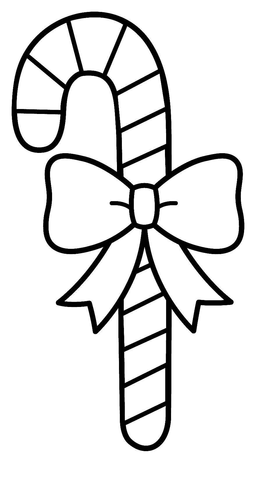 Desenho de Bengala De Natal Desenho Colorir Imprimir 02