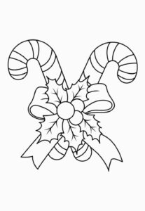 Desenho de Bengala De Natal Desenho Colorir Imprimir 04