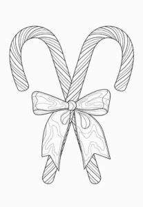 Desenho de Bengala De Natal Desenho Colorir Imprimir 06