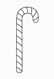 Desenho de Bengala De Natal Desenho Colorir Imprimir 09