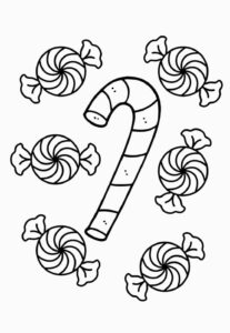 Desenho de Bengala De Natal Desenho Colorir Imprimir 12