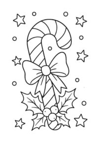 Desenho de Bengala De Natal Desenho Colorir Imprimir 14