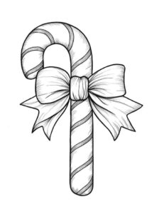 Desenho de Bengala De Natal Desenho Colorir Imprimir 15