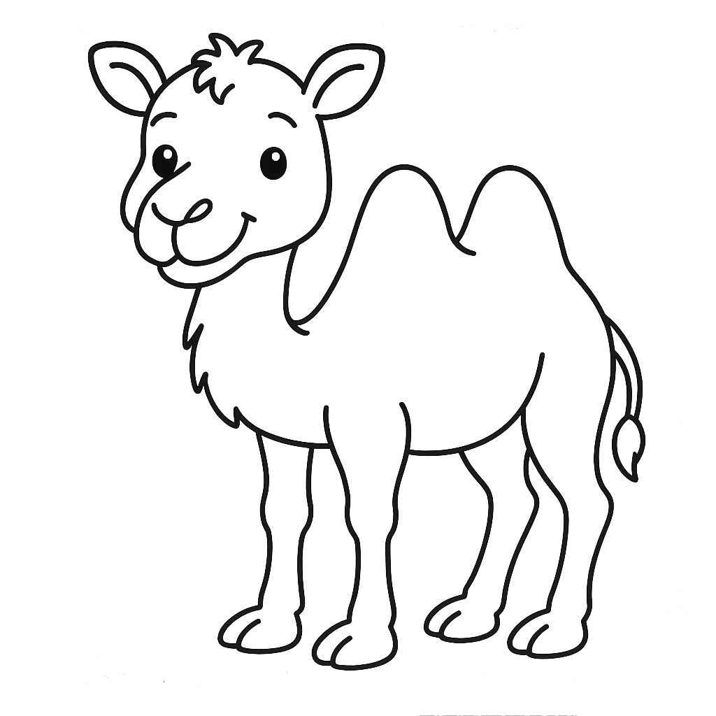 Desenho de Camelo Desenho Colorir Imprimir 01