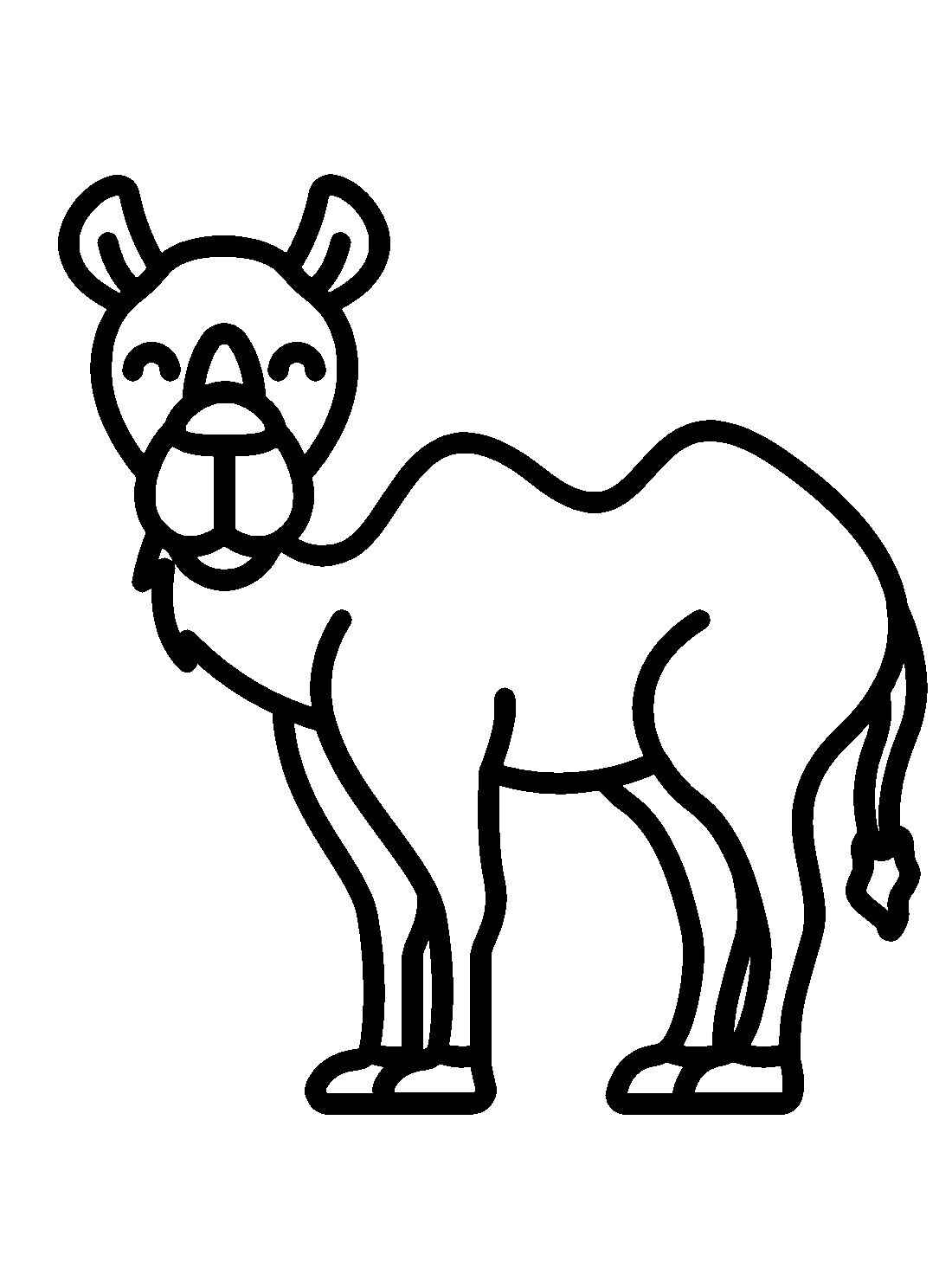 Desenho de Camelo Desenho Colorir Imprimir 02