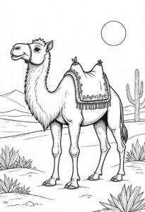 Desenho de Camelo Desenho Colorir Imprimir 18