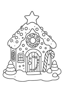 Desenho de Casa Do Papai Noel Desenho Colorir Imprimir 11