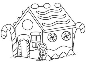 Desenho de Casa Do Papai Noel Desenho Colorir Imprimir 12