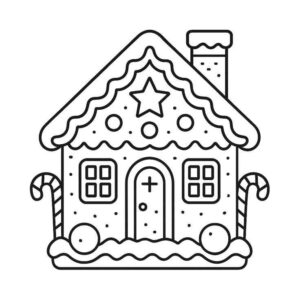 Desenho de Casa Do Papai Noel Desenho Colorir Imprimir 15