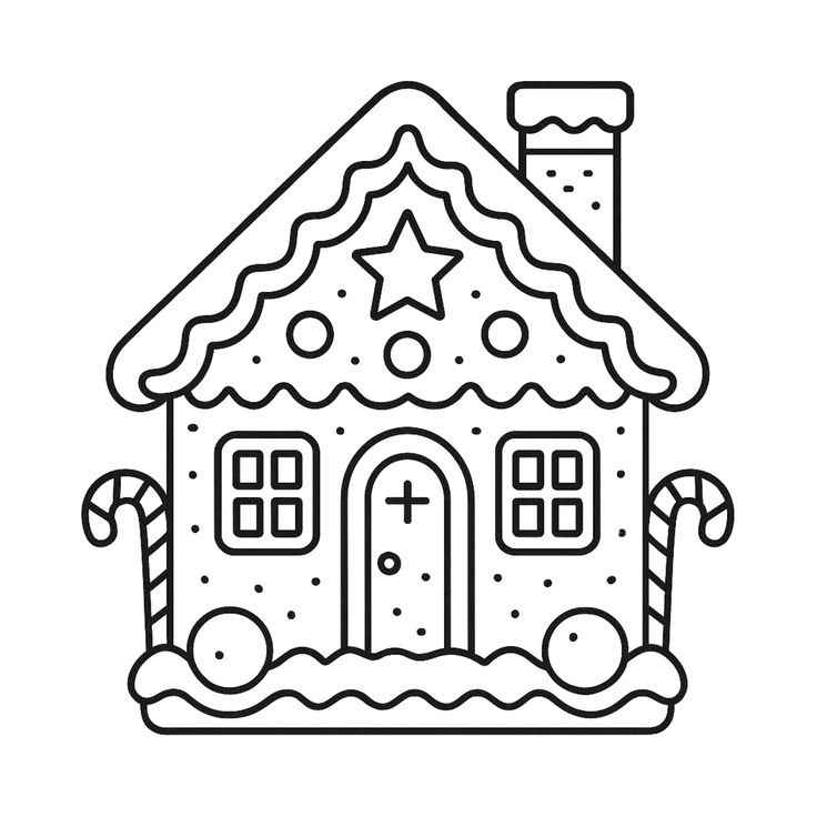 Desenho de Casa Do Papai Noel Desenho Colorir Imprimir 15