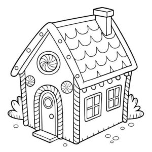 Desenho de Casa Do Papai Noel Desenho Colorir Imprimir 16