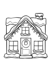 Desenho de Casa Do Papai Noel Desenho Colorir Imprimir 19