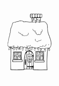 Desenho de Casa Do Papai Noel Desenho Colorir Imprimir 23