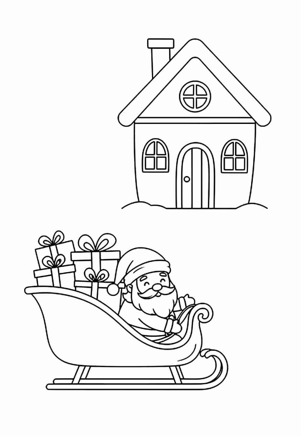 Desenho de Casa Do Papai Noel Desenho Colorir Imprimir 25