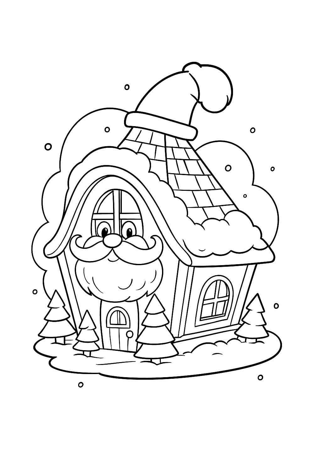Desenho de Casa Do Papai Noel Desenho Colorir Imprimir 28