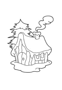 Desenho de Casa Do Papai Noel Desenho Colorir Imprimir 31