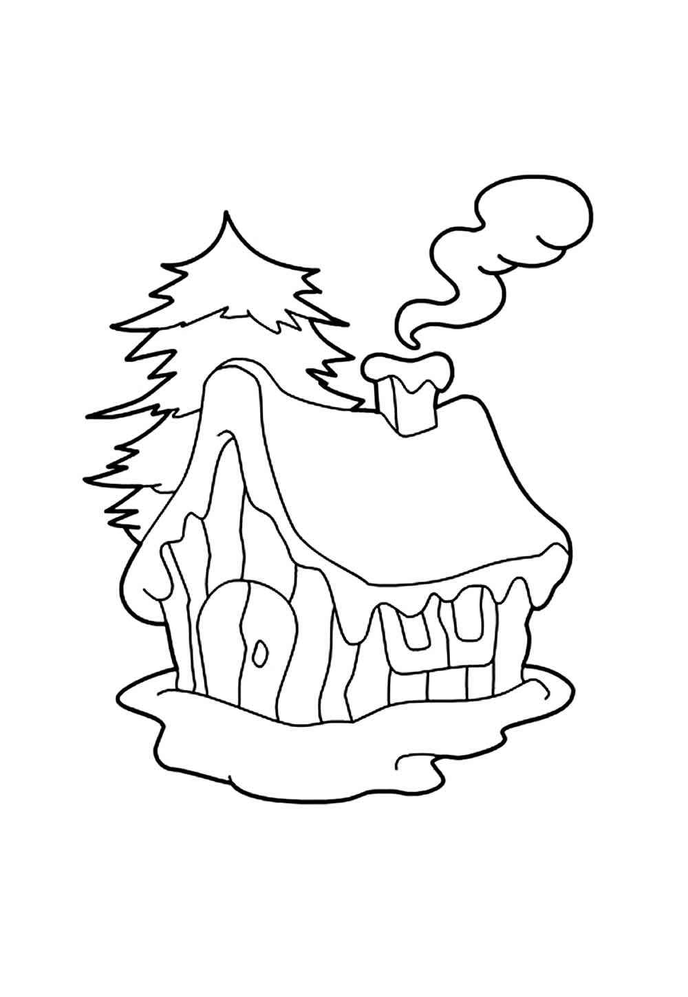 Desenho de Casa Do Papai Noel Desenho Colorir Imprimir 31