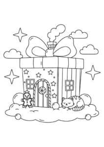 Desenho de Casa Do Papai Noel Desenho Colorir Imprimir 32