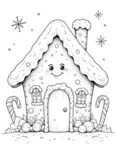 Desenho de Casa Do Papai Noel Desenho Colorir Imprimir 35