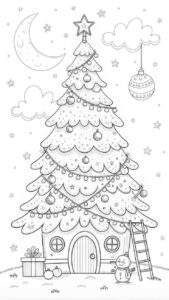 Desenho de Casa Do Papai Noel Desenho Colorir Imprimir 36