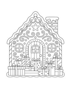 Desenho de Casa Do Papai Noel Desenho Colorir Imprimir 37