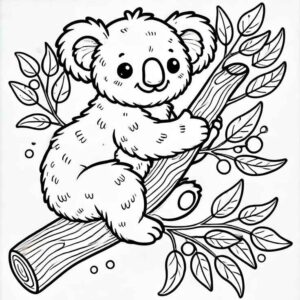 Desenho de Coala Desenho Colorir Imprimir 03