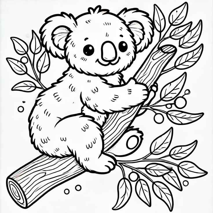 Desenho de Coala Desenho Colorir Imprimir 03