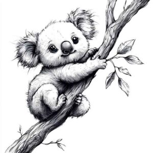 Desenho de Coala Desenho Colorir Imprimir 13