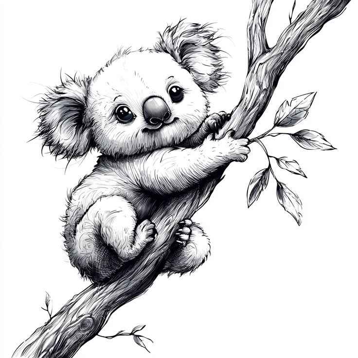 Desenho de Coala Desenho Colorir Imprimir 13