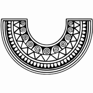 Desenho de Colar Africano Desenho Colorir Imprimir 01