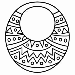 Desenho de Colar Africano Desenho Colorir Imprimir 02