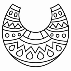 Desenho de Colar Africano Desenho Colorir Imprimir 03
